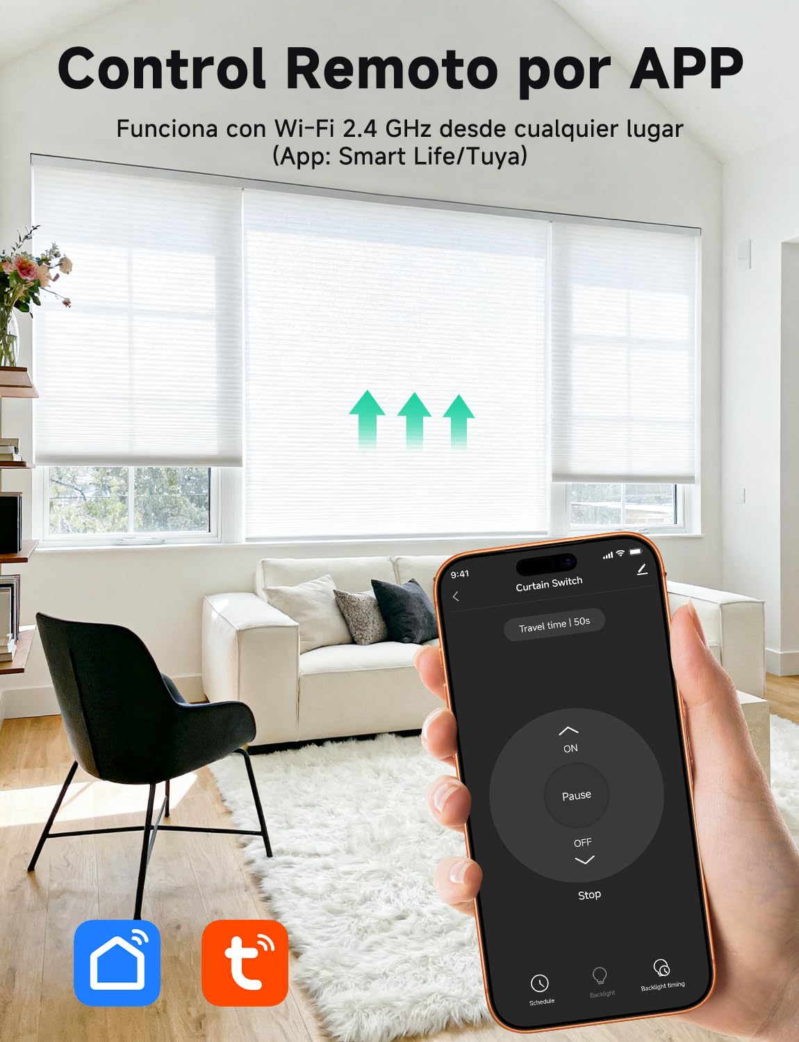 【Nuevo Chip】Alexa Interruptor Persiana Wifi, Etersky Interruptor de Persianas Inteligente, Persiana y Toldos Electricos WiFi, Interruptor Cortina Compatible con Alexa y Google Home, 2Piezas