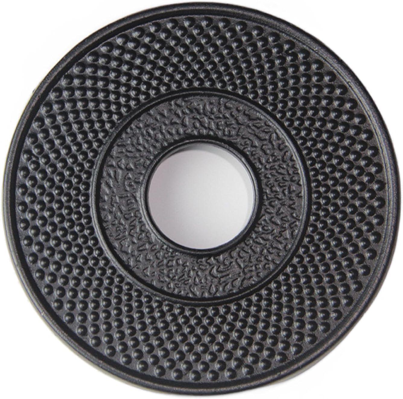 Trivet Cast Iron Decorative Trivet Mat Coaster with Rubber Pegs- Heavy Duty Hot Pot Holder Pads, Non-Slip Insulation with Vintage Pattern- for Kitchen Dining Table Tea Pot (Dot)