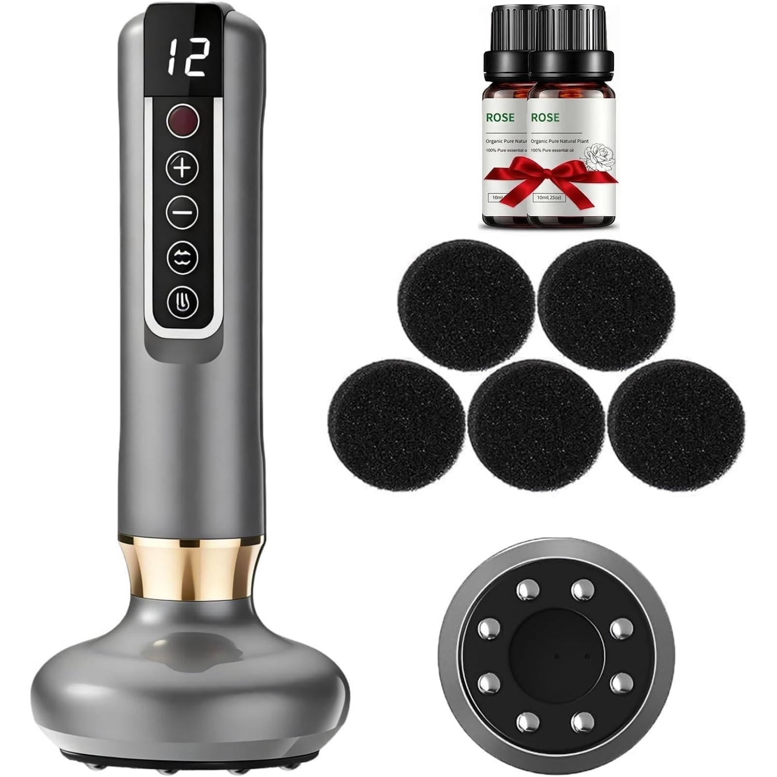 Máquina Celulitis Ventosa, Masajeador Anticelulítico Reductor Eléctrico, 12 Niveles de Calor, 12 Niveles de Succión, Reafirma la Piel, Reduce la Celulitis