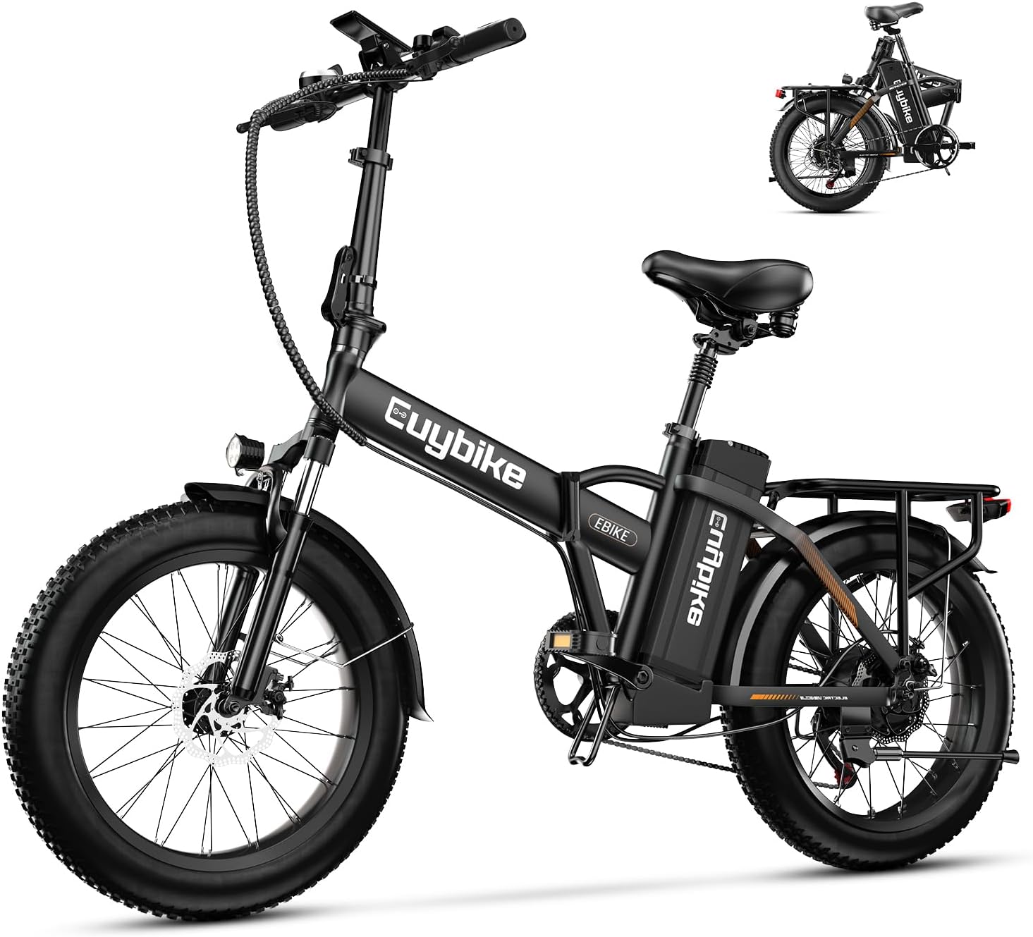 Foldable Electrical Bike for Adults, 30+MPH, 48V 20Ah Detachable Lithium Battery as much as 80Miles, 20″ Fats Tire 1000W Peak Motor Dust Ebike Grownup Electrical Bicycle for Commute Seashore Mountain E Bike
