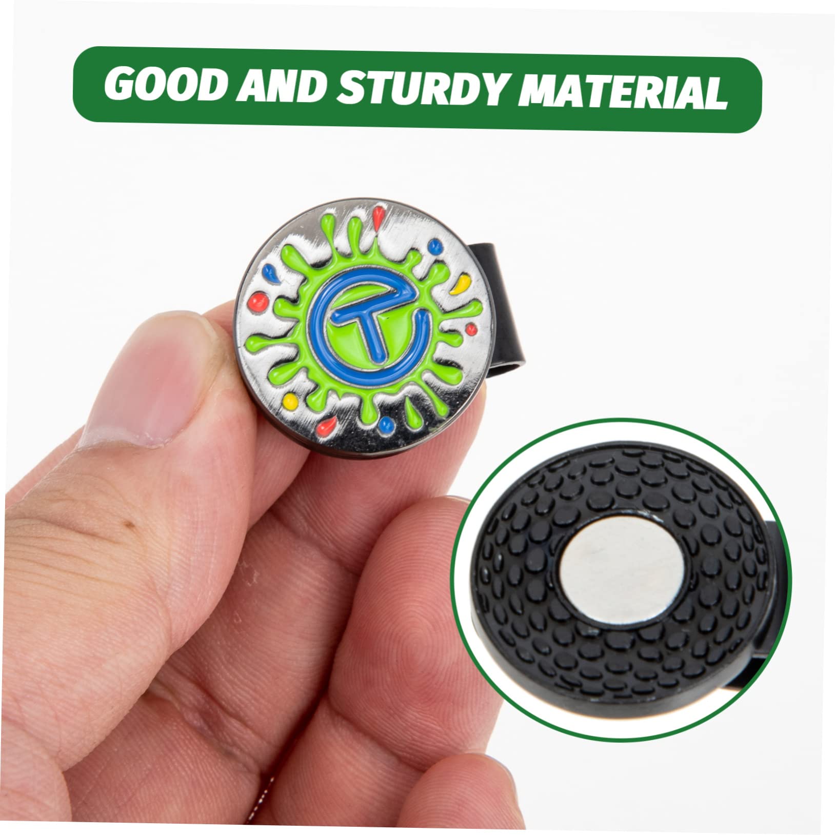 BESPORTBLE Golfhut-Clip Hutklammer Hutmarkierungsclips Golflinienmarkierungswerkzeug Golfliner Golf Marker Golfball Marker Golfmarkergeschenke Praktischer Golfmarker Zinklegierung 5st