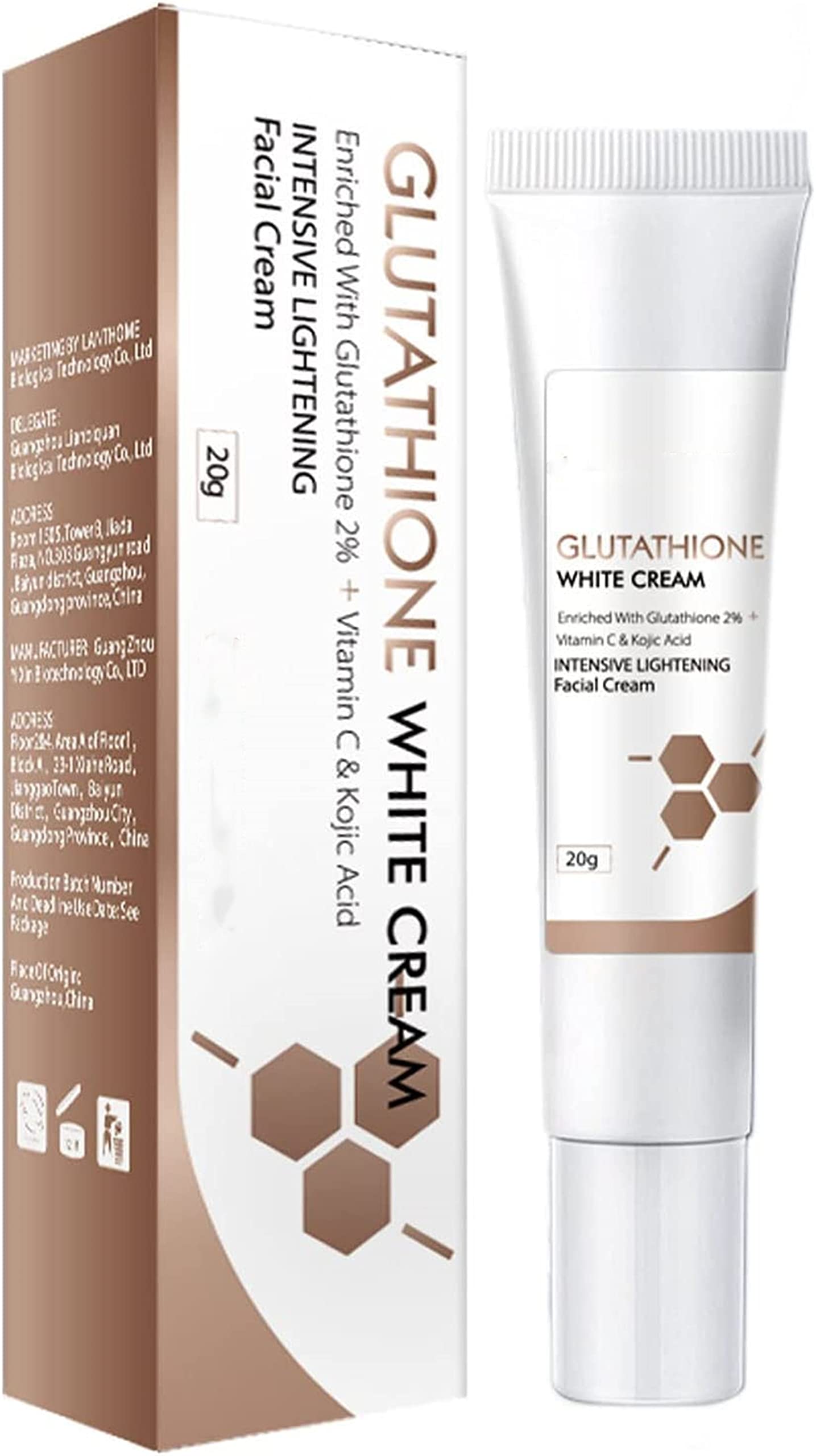 Glutathione Whitening Cream Facial Dark Spots Remove, Glutathione Cream,  20g Lightening Cream Blemish Remover Cream, Face Moisturizer, Facial Skin  