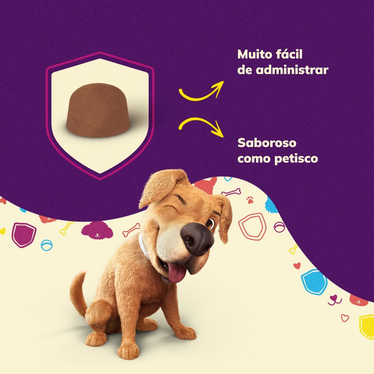 Defenza® 45mg - Antipulgas, Bicho-de-Pé, Carrapatos e Sarnas - Cães de 2 a 4,5kg - 1 Comp. Mastigável - MSD Saúde Animal