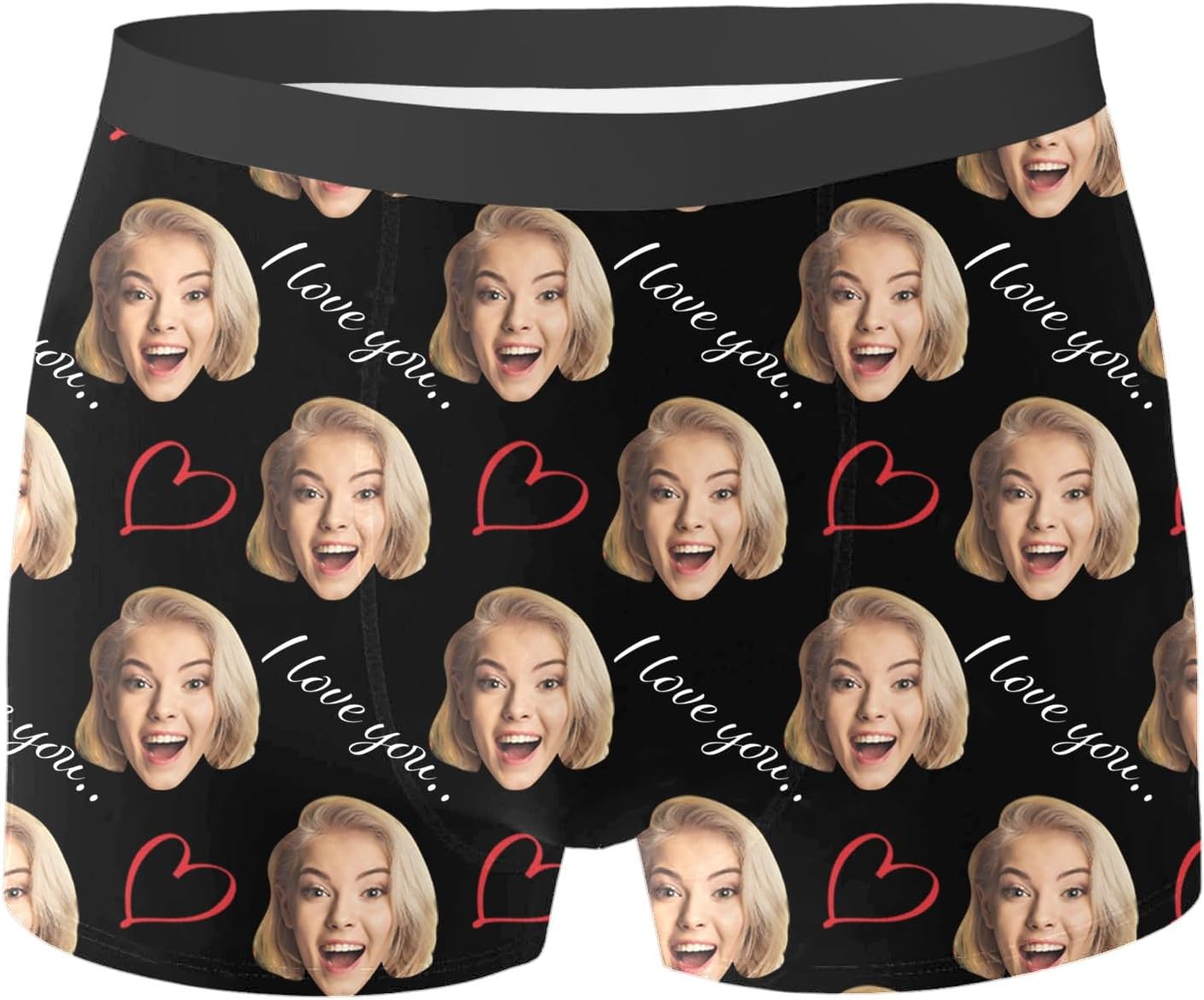 San Valentino Boxer Uomo, Boxer Personalizzati con Foto, Boxer Divertenti Slip con Foto Stampata Personalizzata, Mutande Boxer Uomo San Valentino Regali di Compleanno per Lui