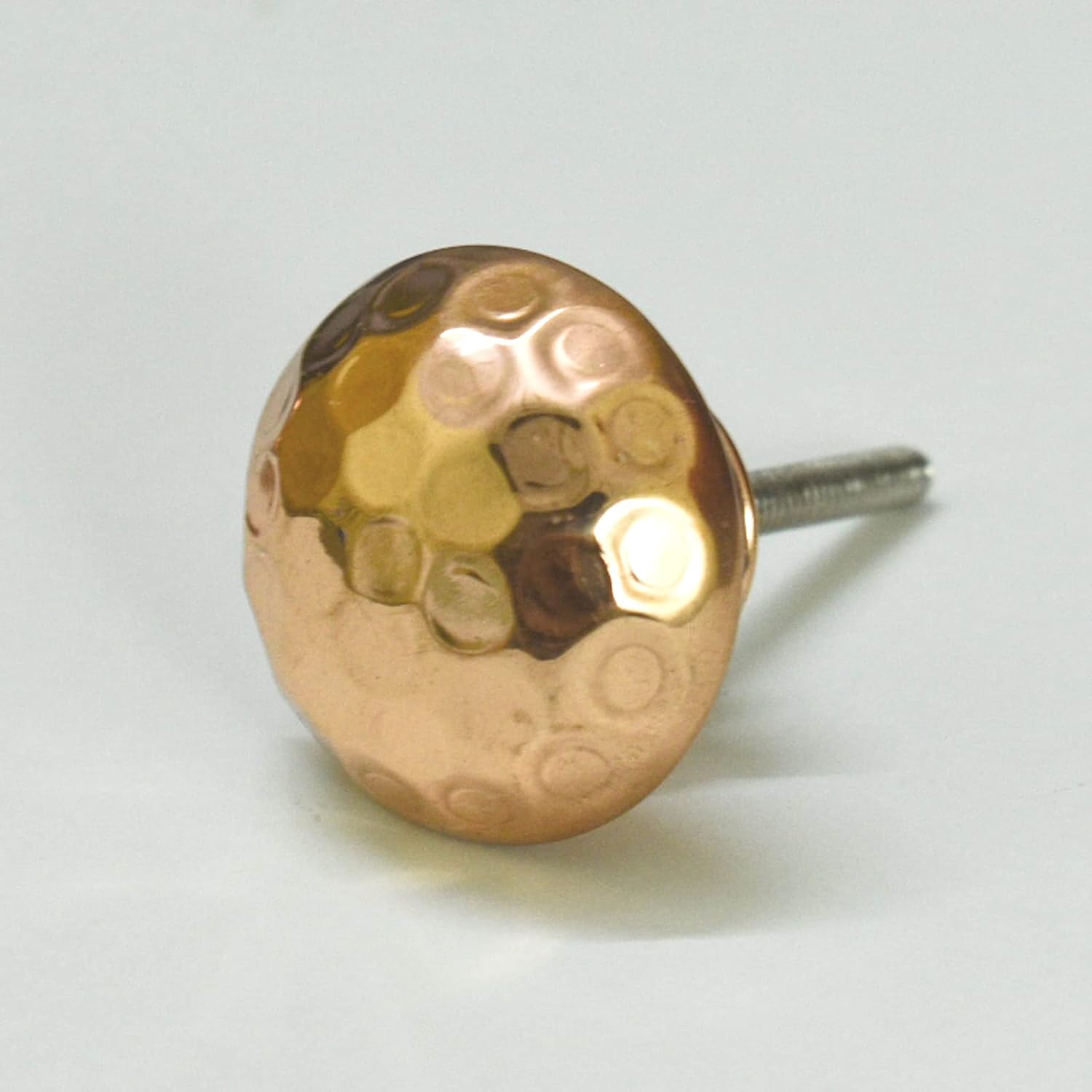 Hammered Copper Door Knobs Cabinet Pulls - Decorative Drawer Knobs for Cabinets, Drawers and Dressers - Perfect for Living Room, Bathroom, or Kitchen Cabinetry, Set-6