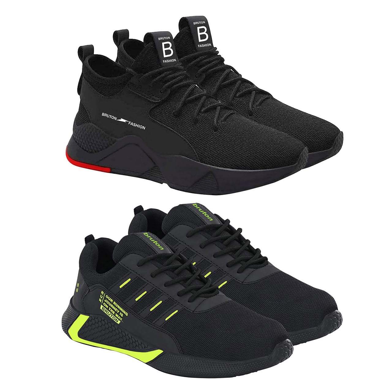 BRUTON Men Sport Shoes | Running Shoes | Casual School Yoga Sneakers - Black, Size-10 (B0CCXSC8DG) Amazon Price History, Amazon Price Tracker