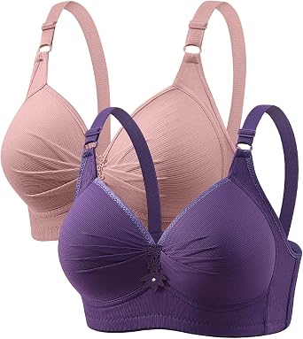 Ruziyoog Push Up Bralette for Women Wireless Padded Full Coverage Bras Adjustable Straps T-Shirt Bra Everyday Bra