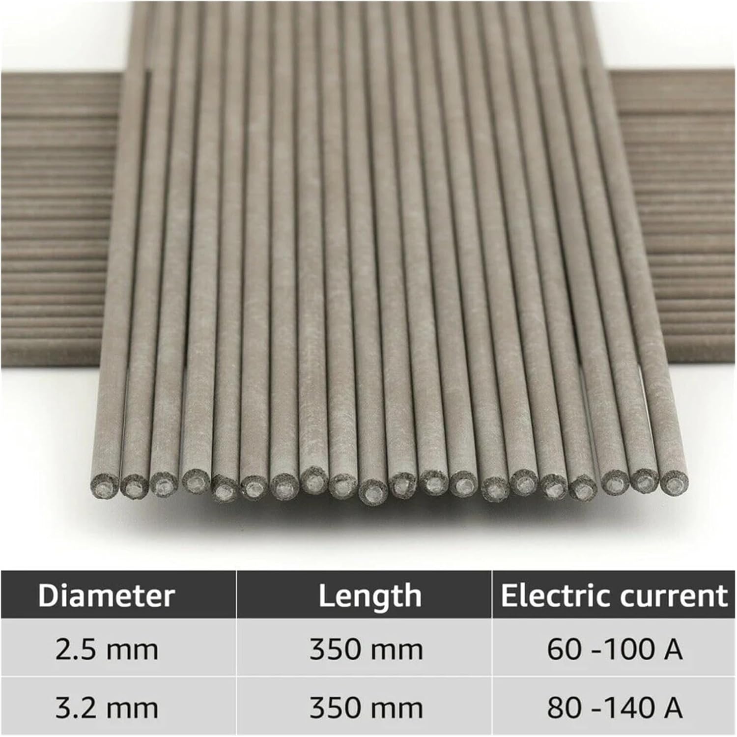 10pcs Stainless Steel E6031 ARC Welding Rods Electrodes Mild Steel 2.5mm/3.2mm Mild Steel Excellent Welding Performance Welding(3.2mm x 350mm)