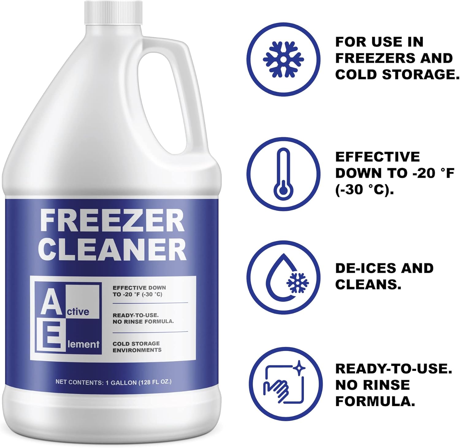 Freezer Cleaner – 2 Gallon | Deices and Cleans, Ready to Use, Commercial Strength, For Cold Storage, Works Down to -20°F