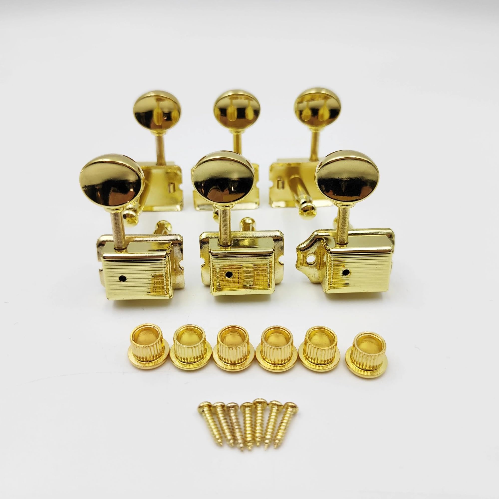 Clavijas De Afinación Metal Semicerradas Para Accesorios Guitarra Eléctrica ST SQ Clavijas Guitarra(Gold)