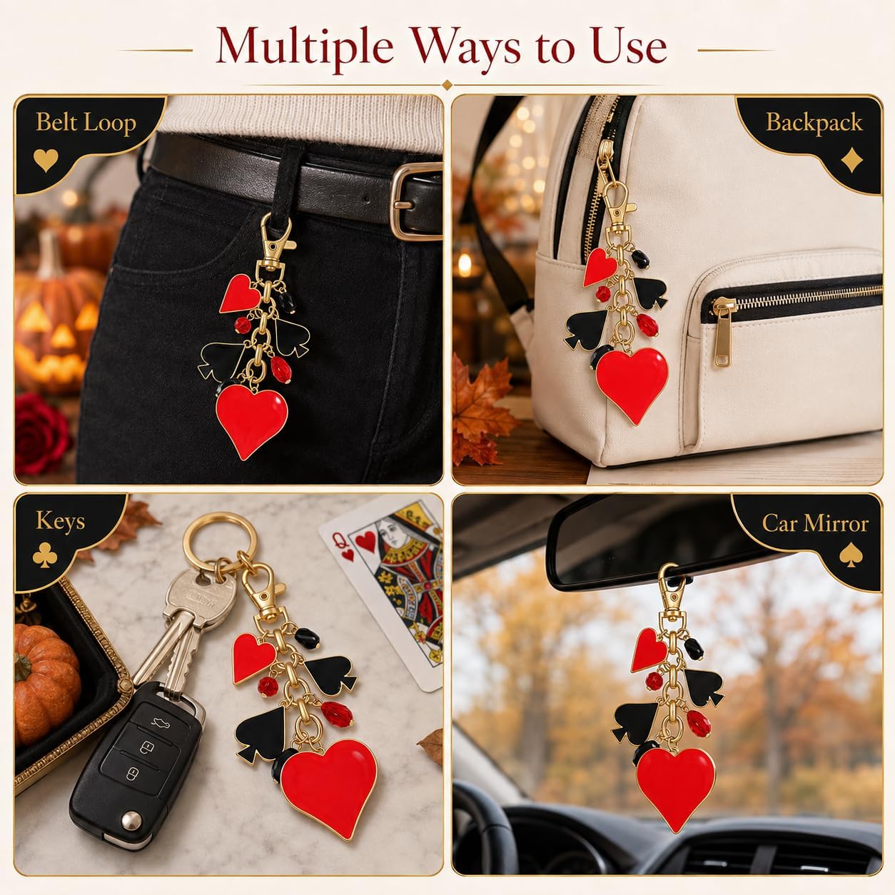 FAERLIIRY Keychain Cherry Bag Charms Purse Key Chains Women Car Keyrings Leather Handbags Wallet Dangle Charms Bag Jewelry image 5