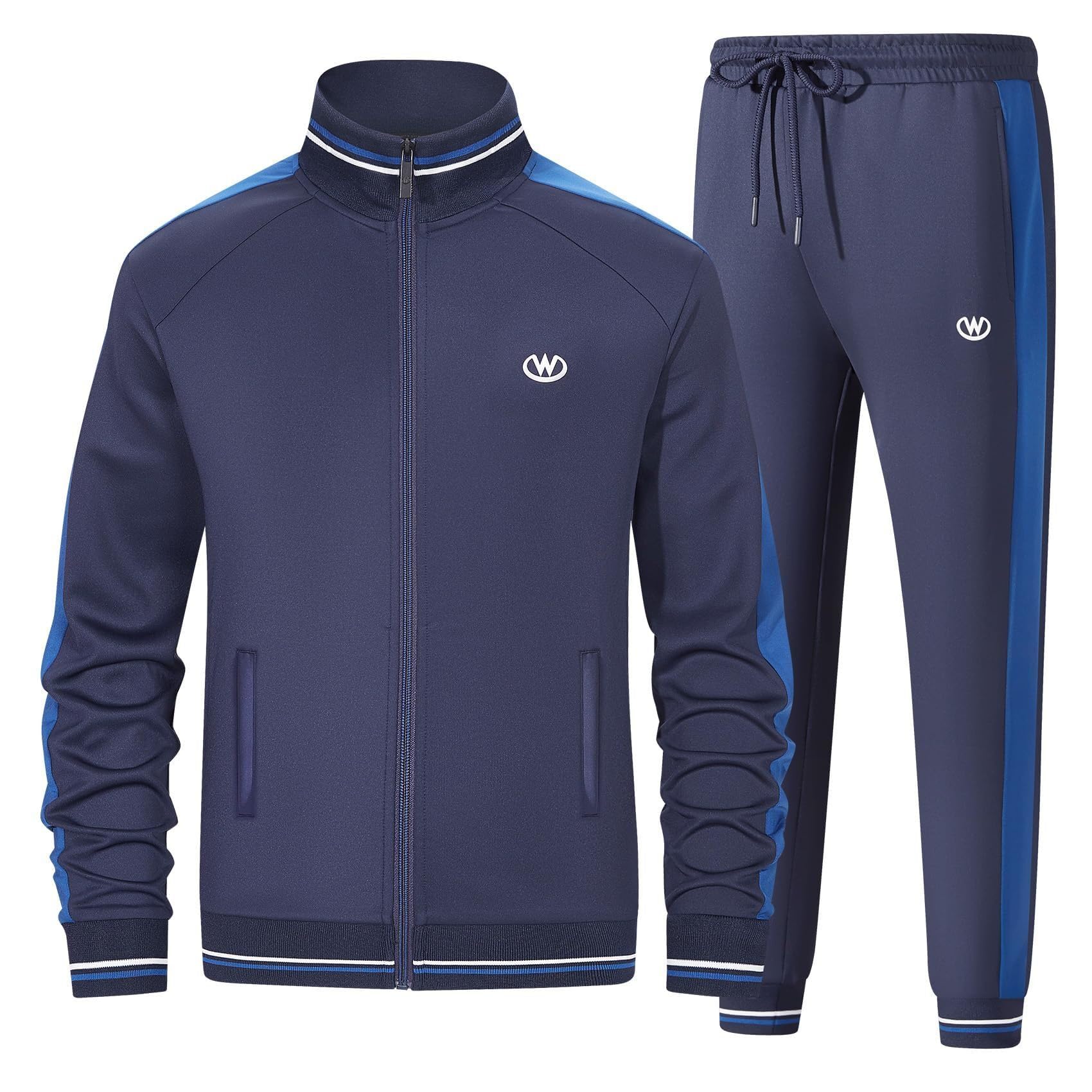 wiebdncj Casual Trainingsanzüge Langarm Jogging Anzüge Sweatsuit Sets Trainingsjacken und Hosen 2 Stück Outfit