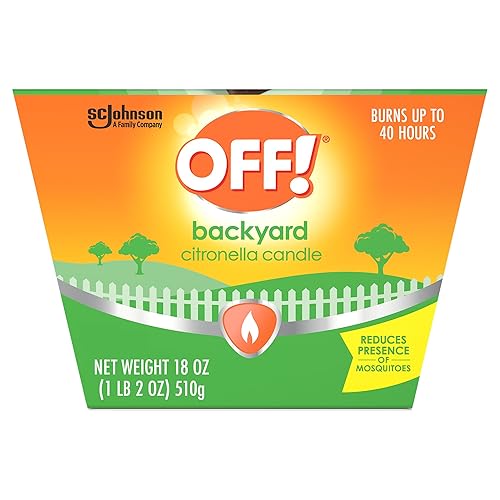 OFF! Backyard Citronella Scented Candle Burns Up to 40 Hours
