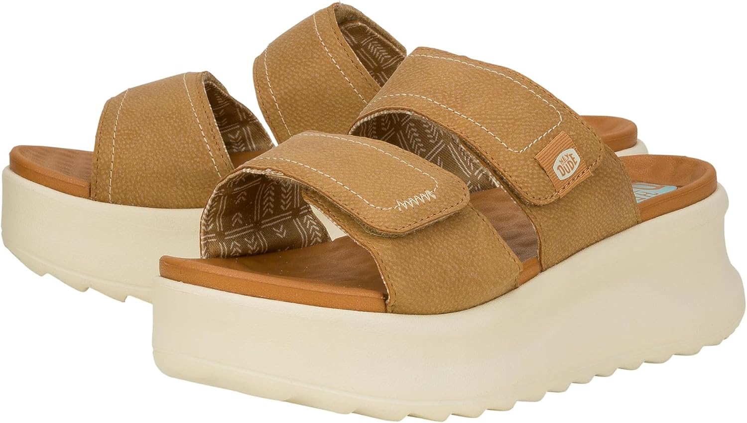 Hey Dude Delray Slide Classic – Sandals for Women – Textile and Synthetic Upper – Cotton Lining – EVA Outsole