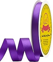 Vista 95 de Cinta de satén plateada de doble cara de 1-1/2 pulgadas x 50 yardas, cinta plateada de poliéster para envolver regalos, muy adecuada para bodas