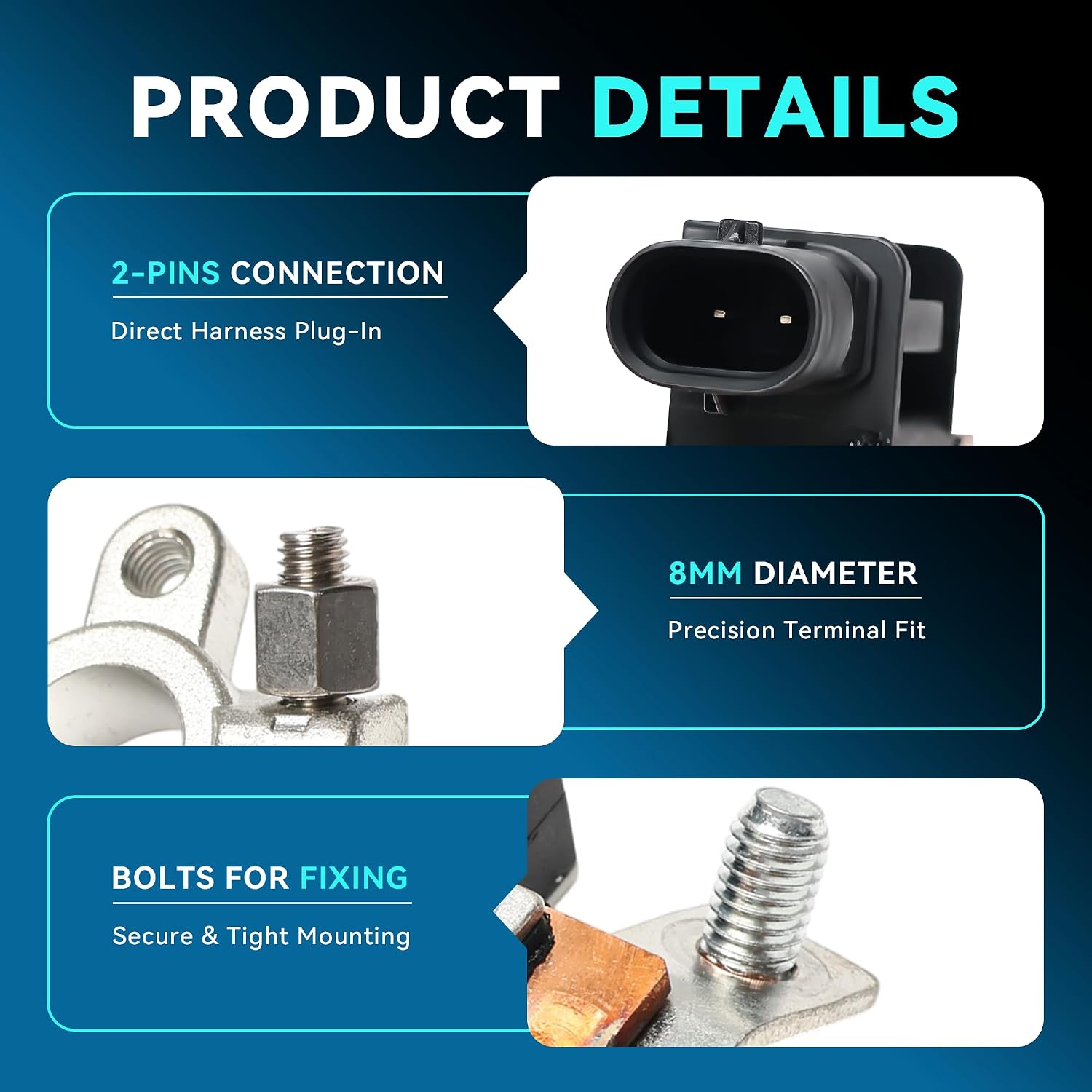 Battery Current Sensor IBS Compatible with Chevy Impala Malibu 2.5L 2014-2019 Replace 22859019 Battery Monitoring Sensor Negative Terminal