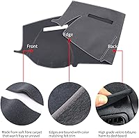 Vista 3 de Tapete para cubierta de tablero de instrumentos compatible con Ram 1500, 2500, 3500, 2009 2010 2011 2012 2013 2014 2015 2016 2017 2018 (Gris)