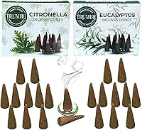 Vista 143 de TRUMIRI Incense Cones - Combo Pack of 20 Cone Incense - 10 Nag Champa + 10 Palo Santo - Insence Cones - Incense Cones Scented - Cone Incense Scents