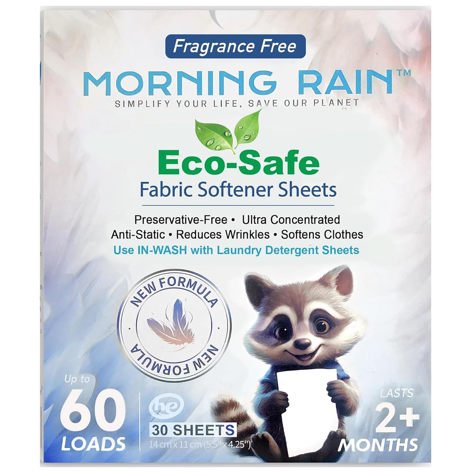 MorningRain Eco Fabric Softener Sheets