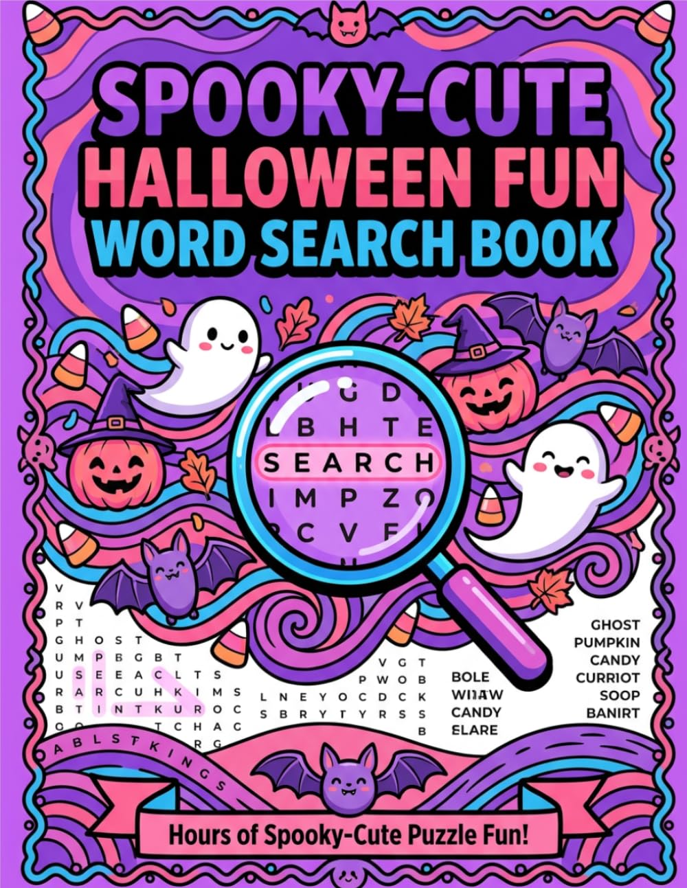 Spooky-Cute Halloween Fun: Word Search Book