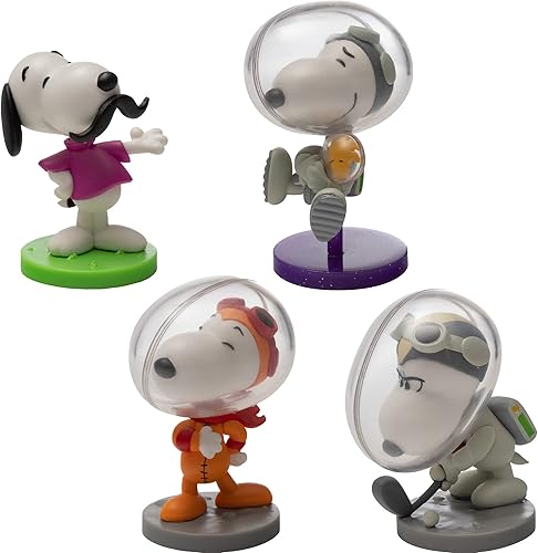 JINX Snoopy in Space Adventure Figuras de juguete (recibe una de las cuatro figuras misteriosas), escultura de vinilo coleccionable de 3.5 pulgadas