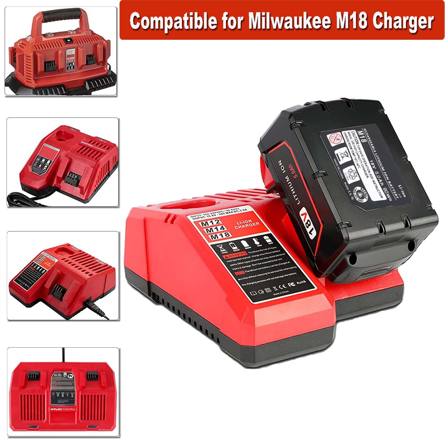 Milwaukee M18 Redlithium Charger Milwaukee M18™ REDLITHIUM™ XC