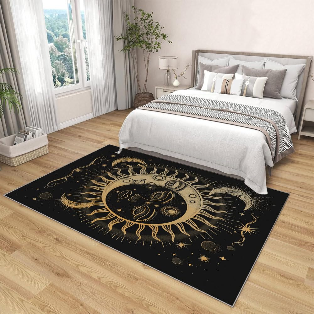 Tapis de couloir mystère de lune doux pour entrée chaleureuse