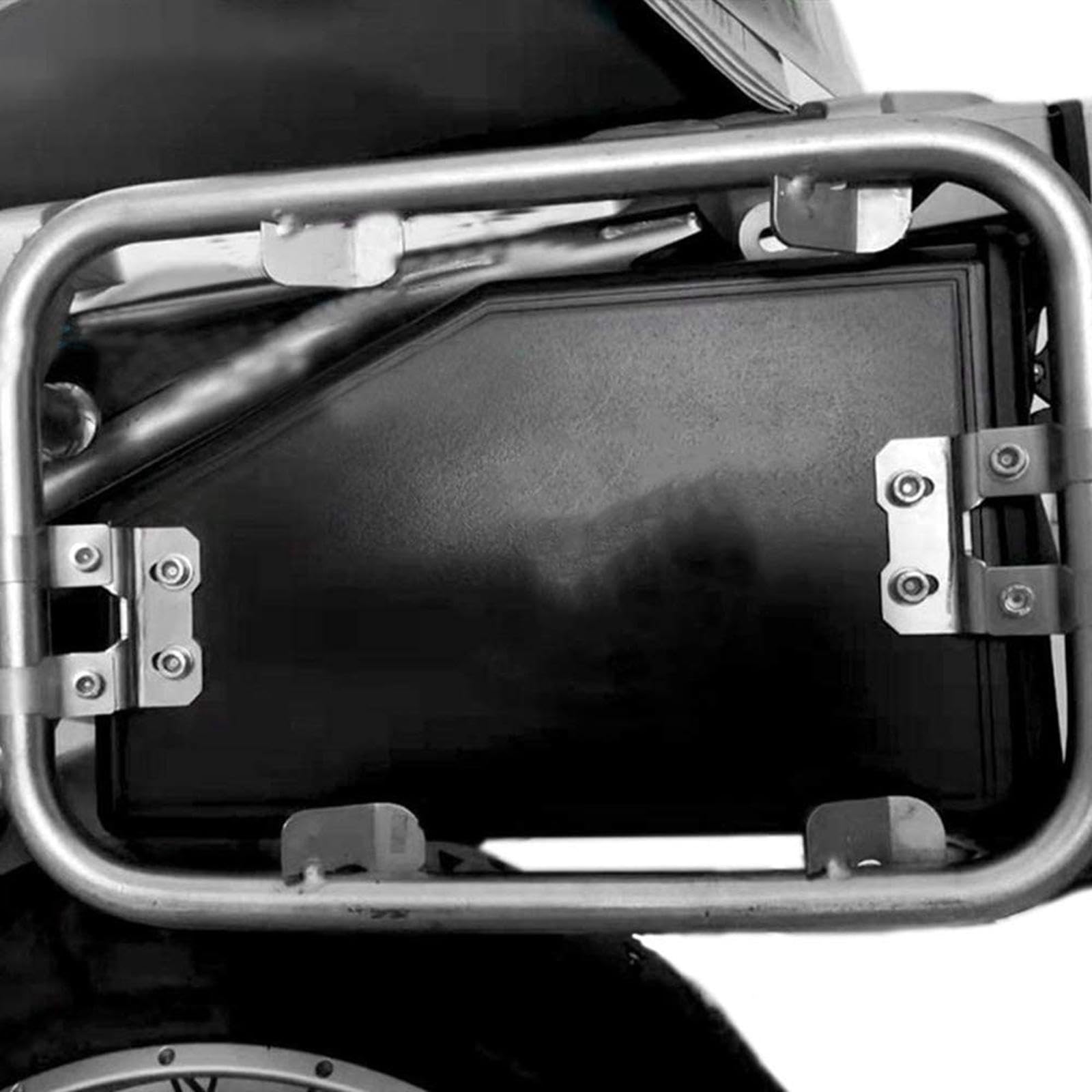 Valigia laterale per moto, lato sinistro, supporto per staffa, plastica robusta, con serrature e porta chiavi, scatola del cambio, scatola