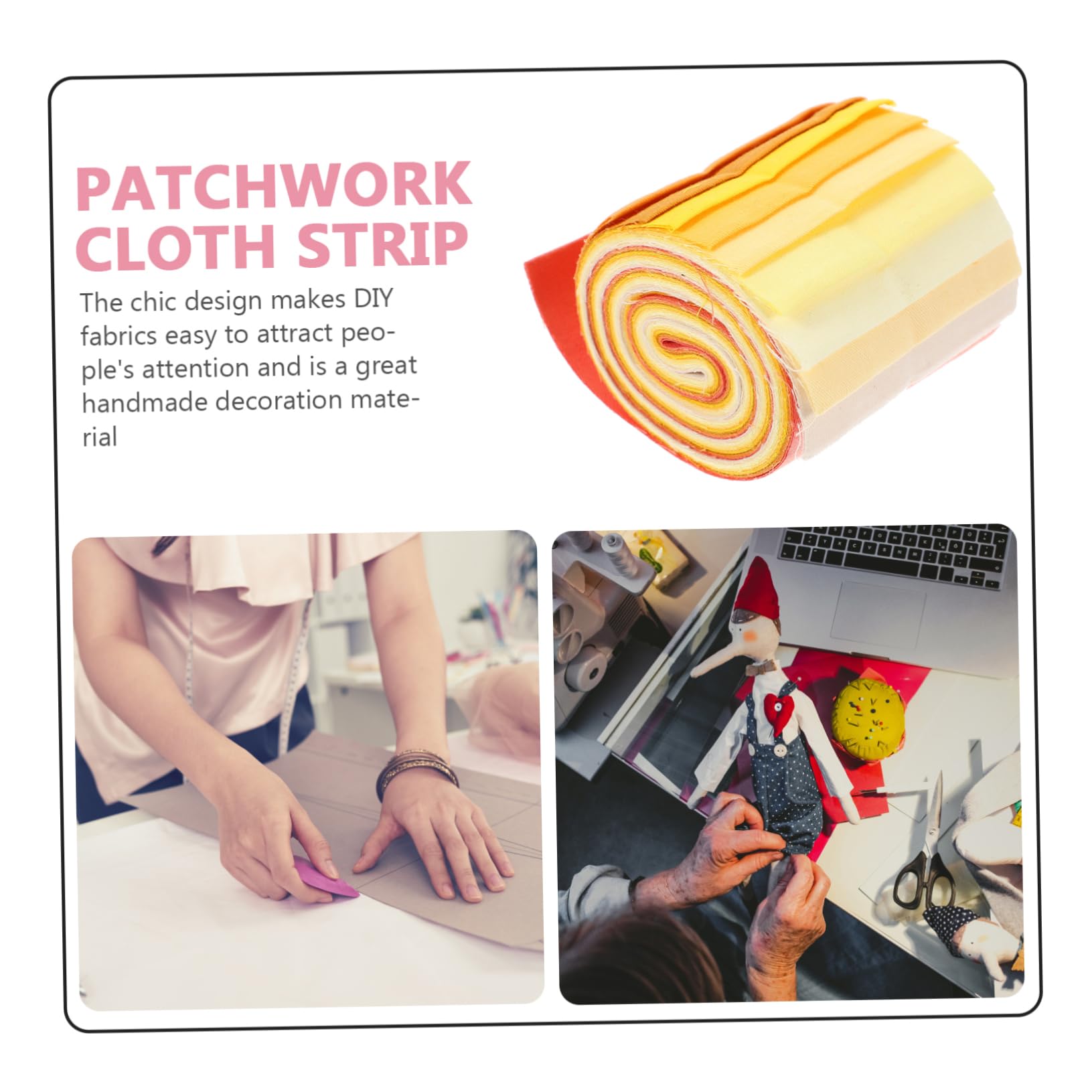 Kwadraty z tkaniny bawełnianej ， Sewing Patchwork Material,Fabric for Sewing,1 Roll Handmade Patchwork Craft Material Sewing