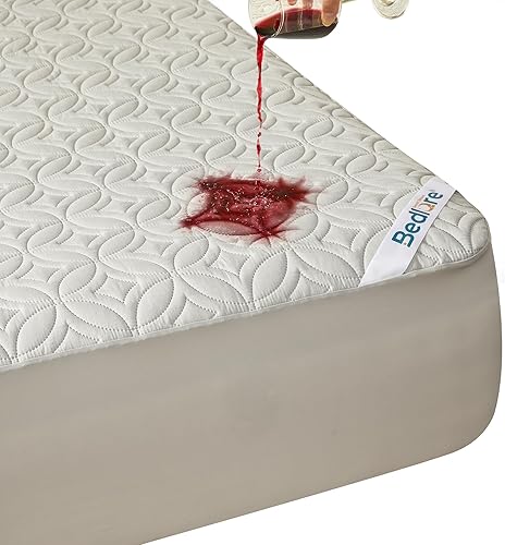 Miniatura 12 de BEDLORE Protector de colchón impermeable, protector de colchón tamaño Queen, silencioso, con bolsillo profundo de 6 a 18 pulgadas de profundidad, 1