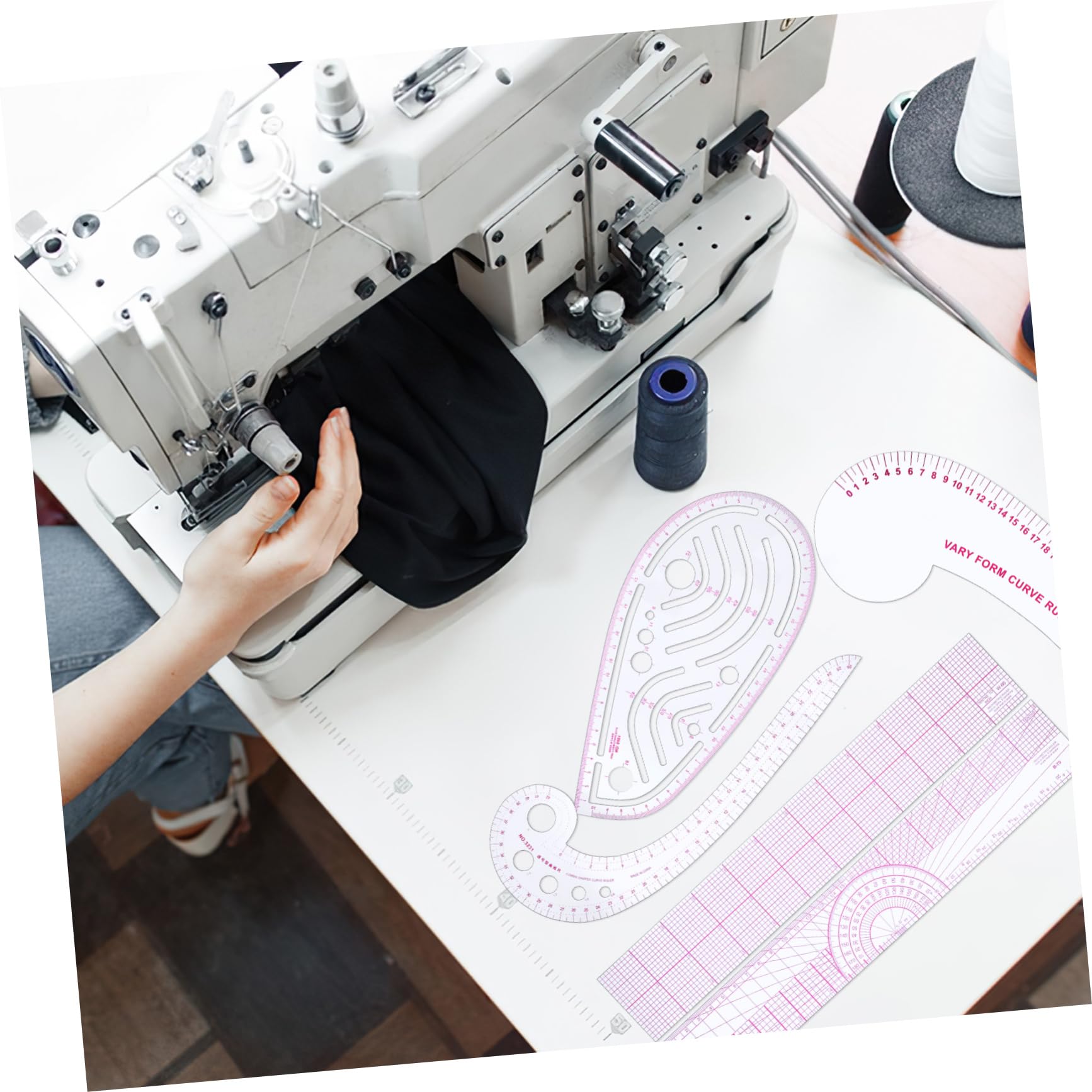OSALADI Teiliges Flexibles Leichtes Kunststoff-nählineal Mit Klarer Skala French Curve Und Gerade-linealen Für Präzises Zuschneiden Von Stoffen Für Schneiderhandwerk Designer