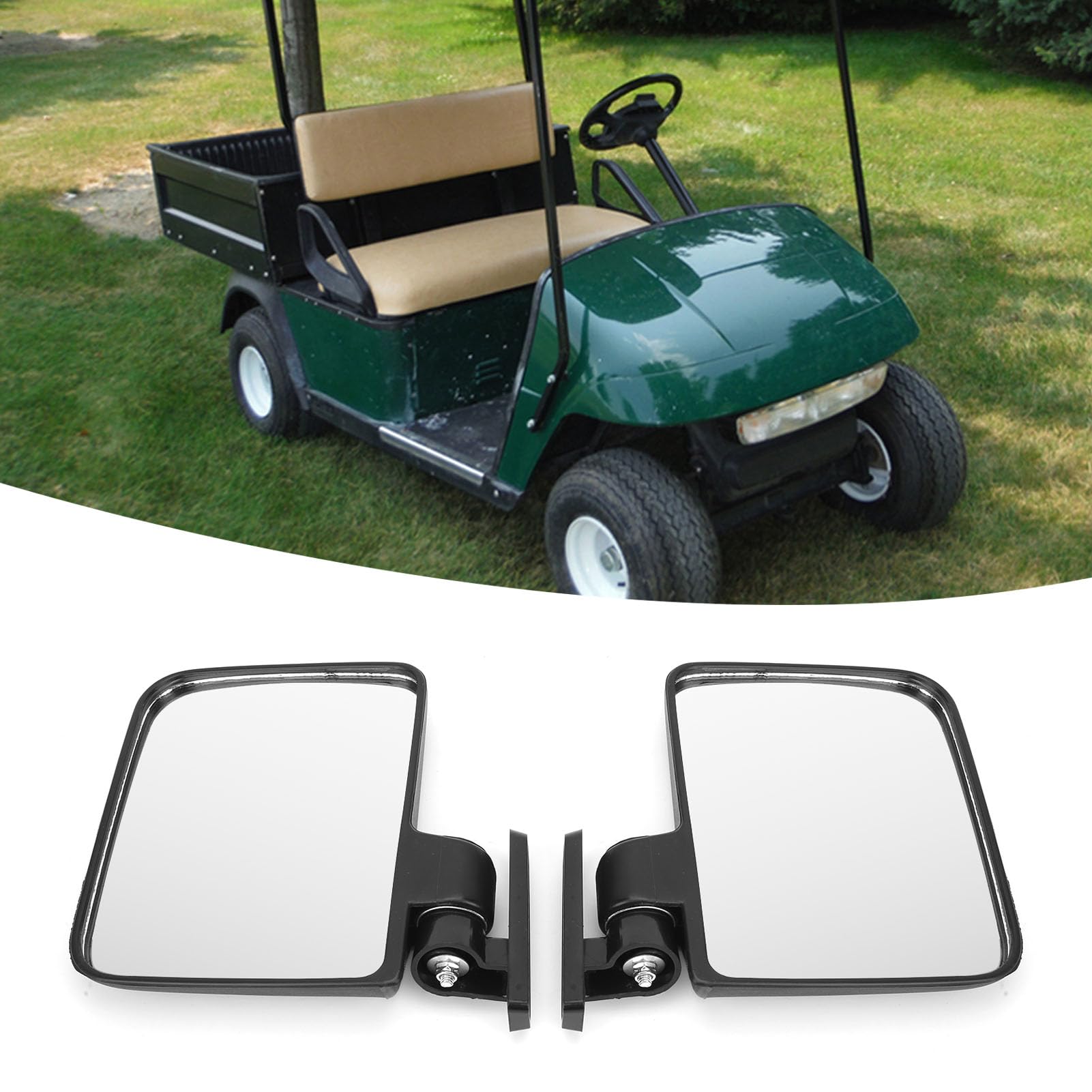 1 paio di specchietti laterali per golf cart, specchietti laterali per club car, specchietti retrovisori convessi per EZ GO