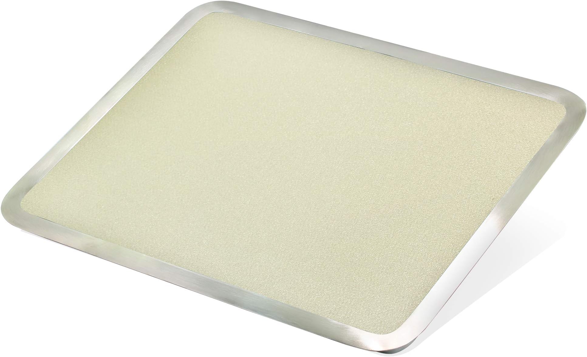 12 X 15" Almond Built-in Surface Saver Tempered Glass Cutting Board, Almond