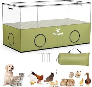 Pawaboo Small Animal Playpen, Foldable Pet Cage Tent, Green