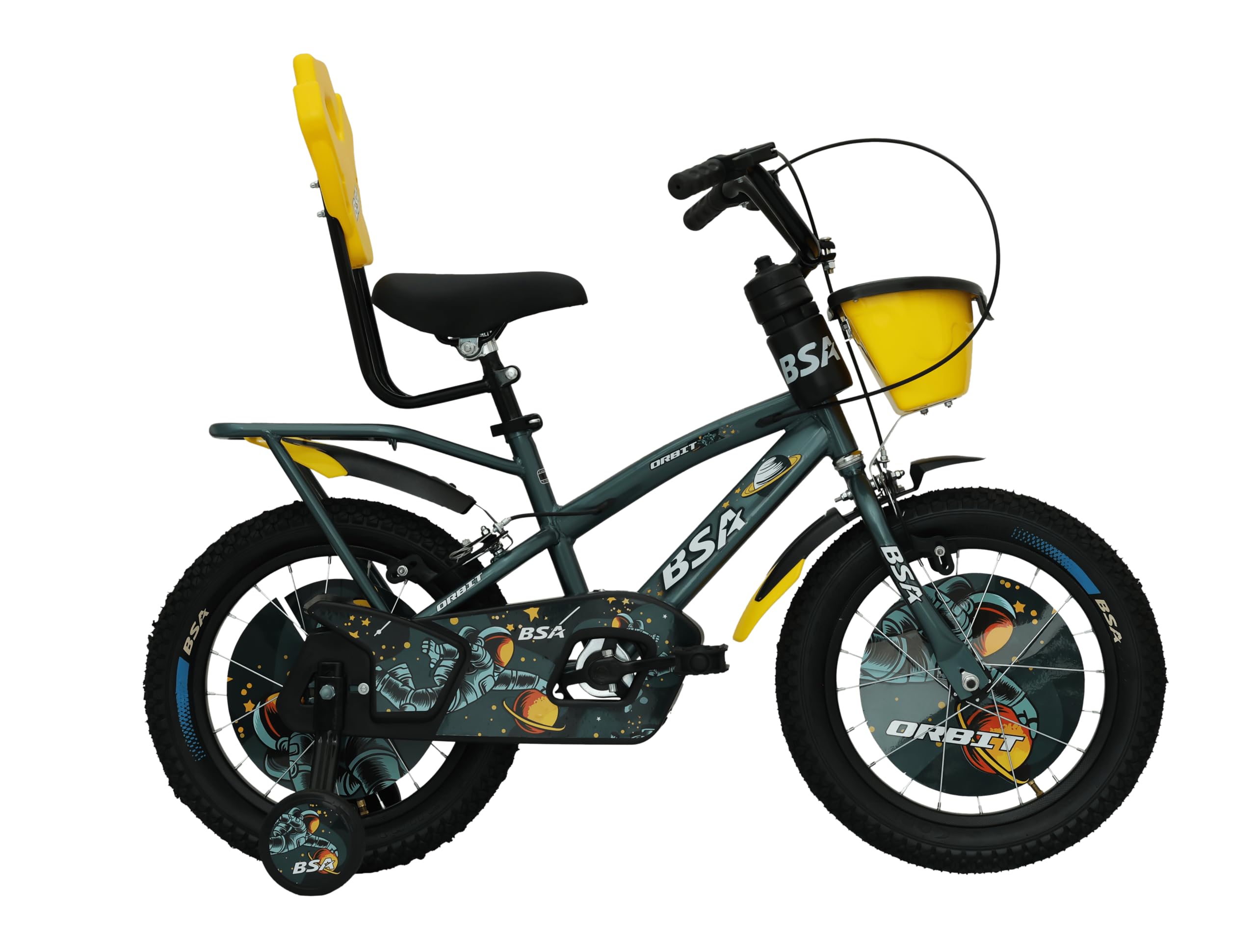 BSA Orbit 16T | Kids Bicycle | 85% Assembled | Single Speed | Tool kit Included | Ideal for 4-6 Years | Unisex - Lead Green-image-42
