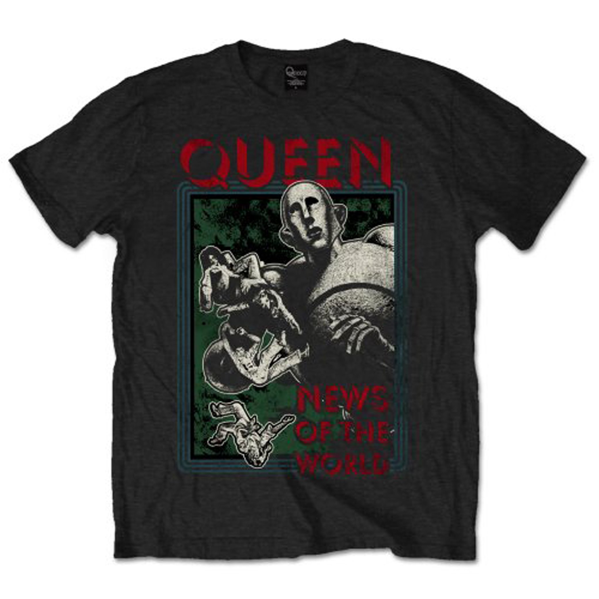 Queen News of The World Official Tee T-Shirt Mens Unisex (Large) Black