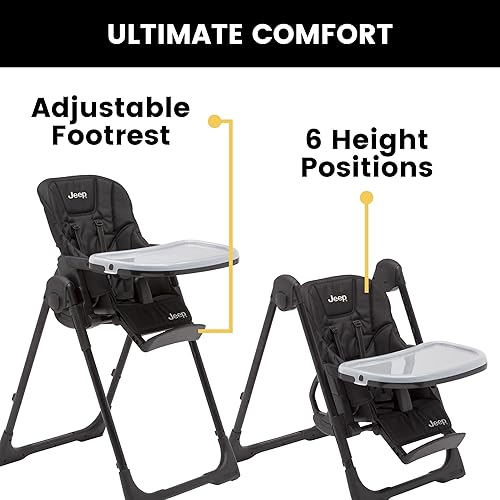 Miniatura 8 de Jeep TurboGlyde - Cochecito 3 en 1 + Jeep by Delta Children Classic Convertible 2 en 1 Silla alta para bebés y niños pequeños, compatible con