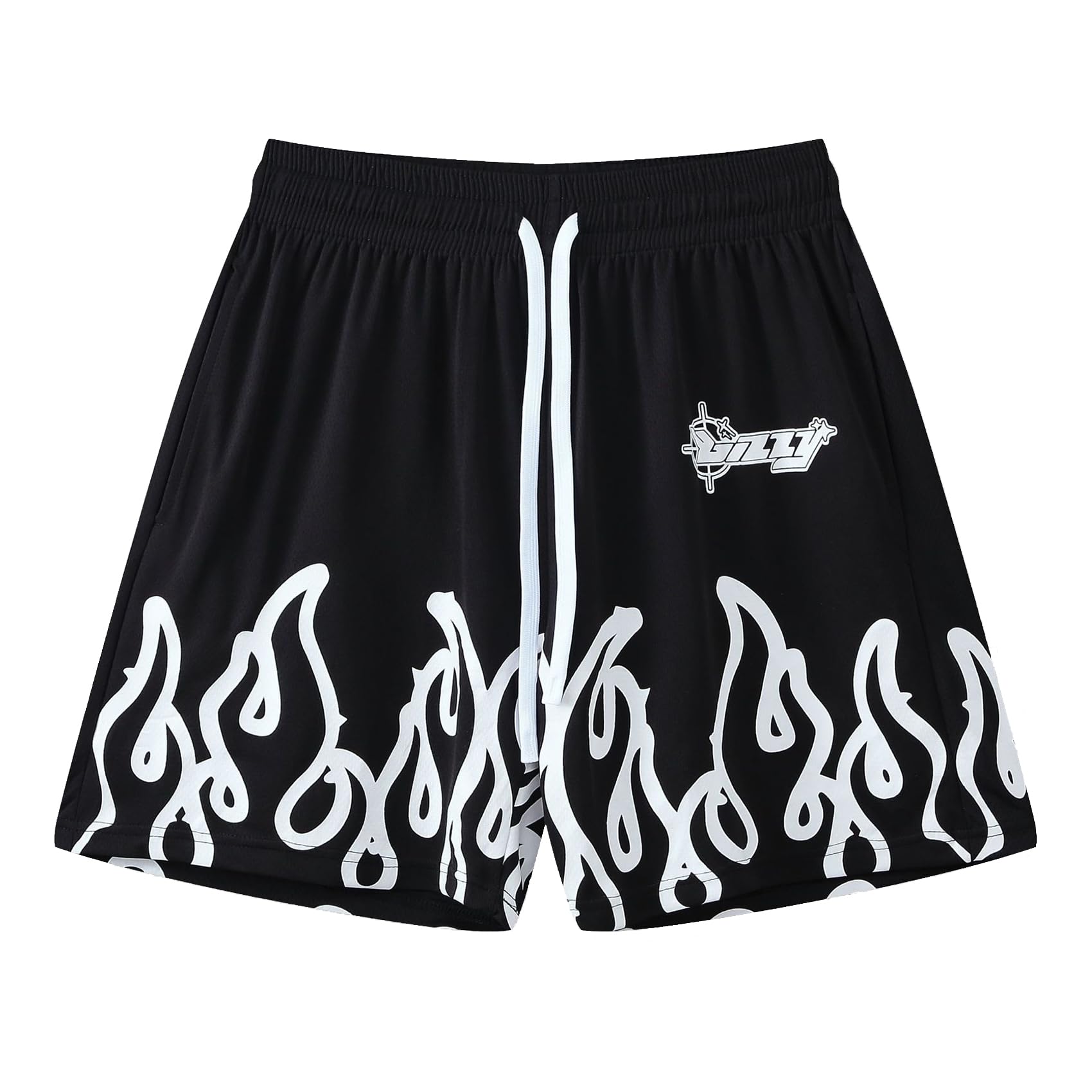 DIOTSR Mens Graphic Basketball Shorts Drawstring Running Workout Shorts Summer Cool Casual Shorts