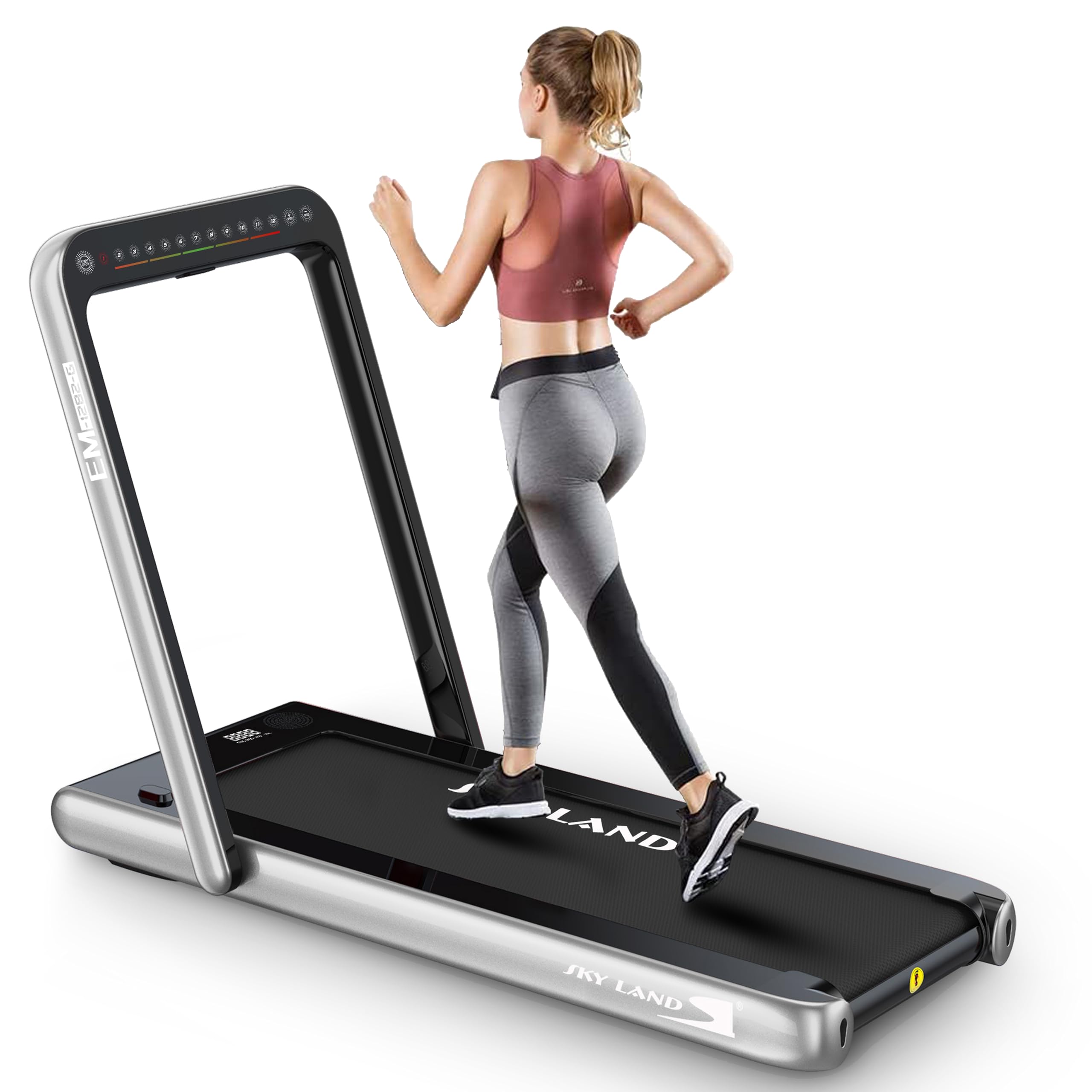 SKY LAND Fitness 2 In 1 Treadmill Machine Walking Pad & Running Pad With Remote Control And Bluetooth Speaker