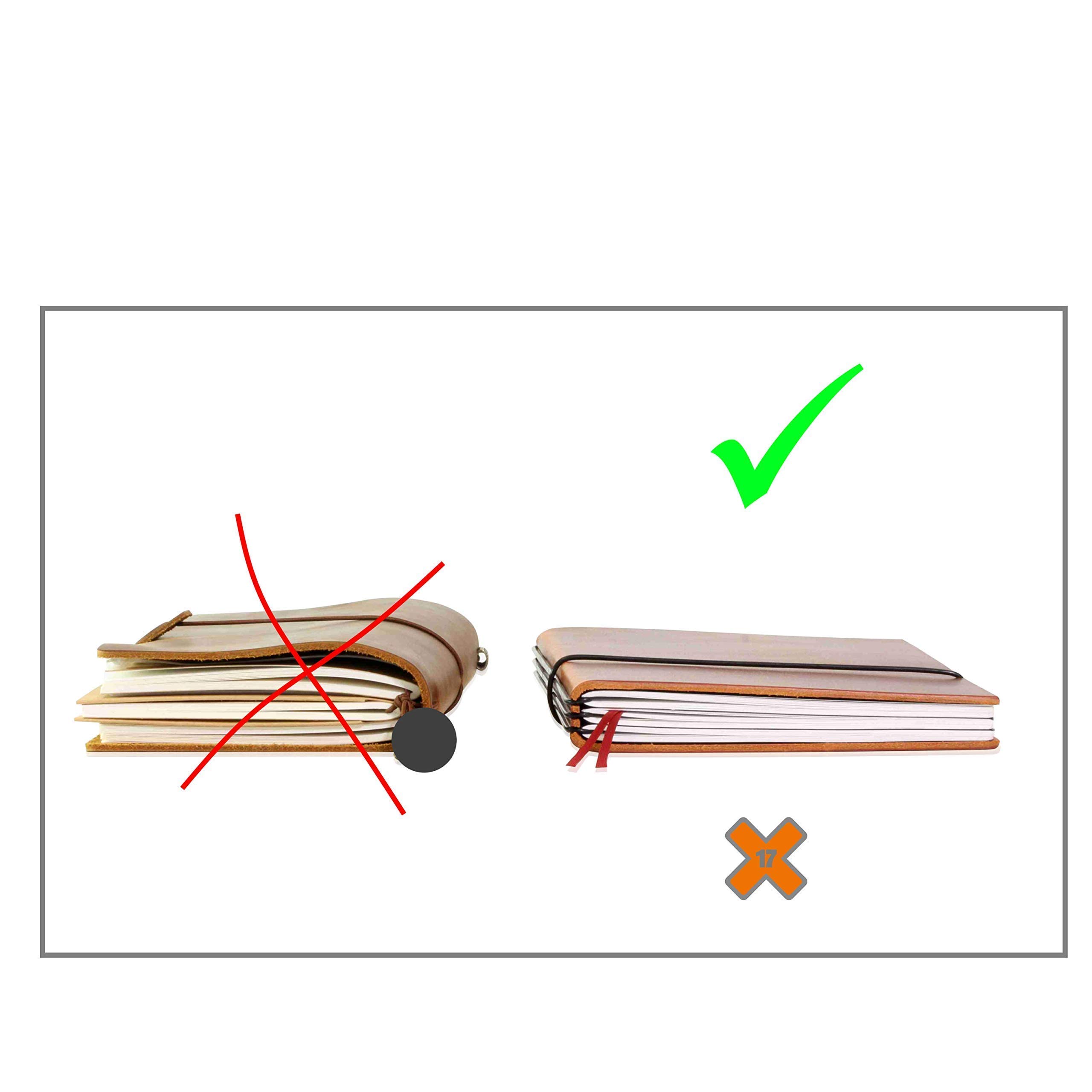 A4+, revolutionäre X17-Konferenzmappe/Projektmappe! Hefte austauschbar! = nachhaltig! Recyceltes Leder, schwarz; Inhalt: 2 Notizhefte (blanko, kariert), Made in Germany, 17 Jahre Garantie*