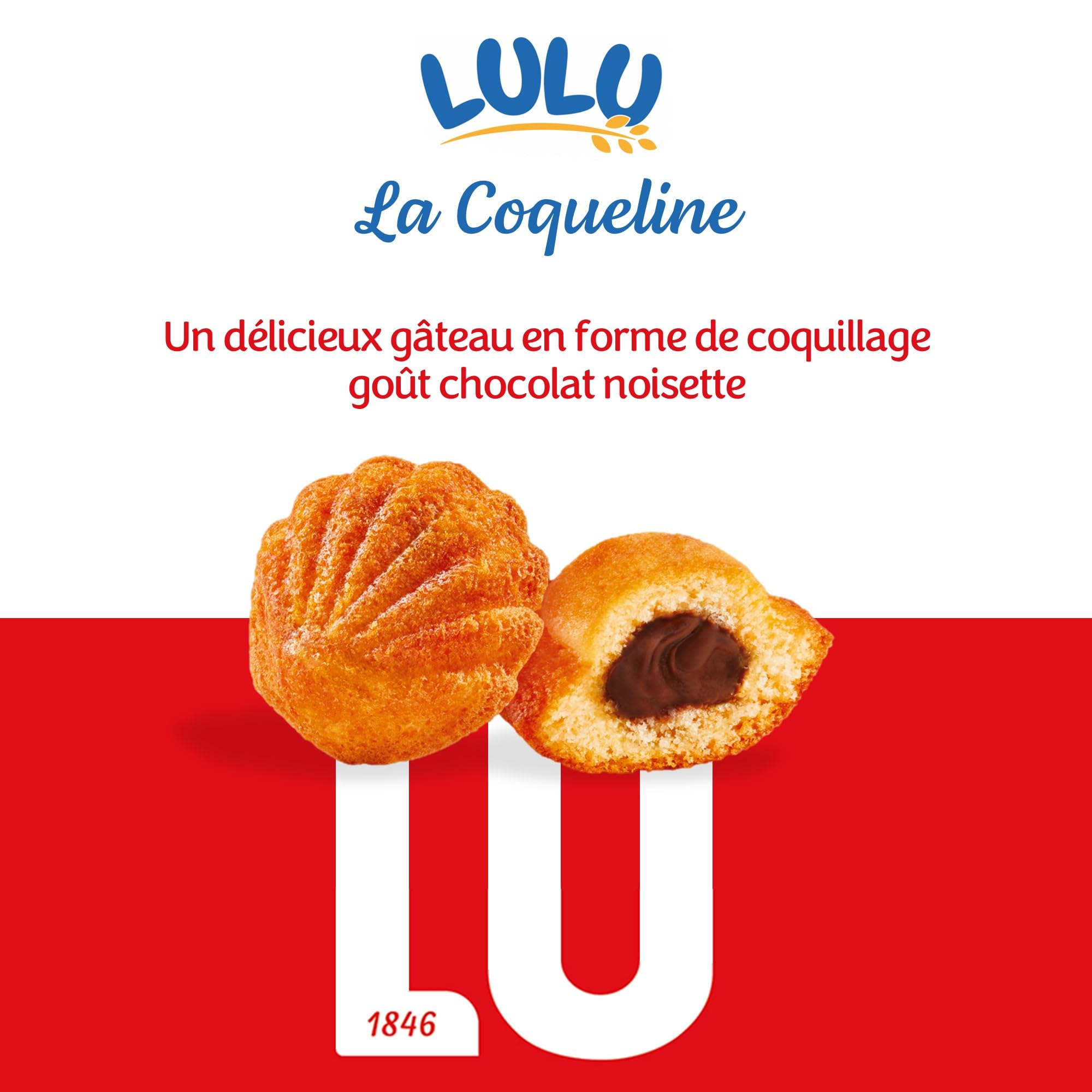 LU - La Boîte Chocolatée Lulu - Lot de Biscuits et Gâteaux - 4 x Lulu La Barquette Chocolat Noisettes - 2 x Lulu La Coqueline Chocolat - 4 x Lulu L'Ourson Chocolat - Lot de 10 Paquets soit 1,41kg