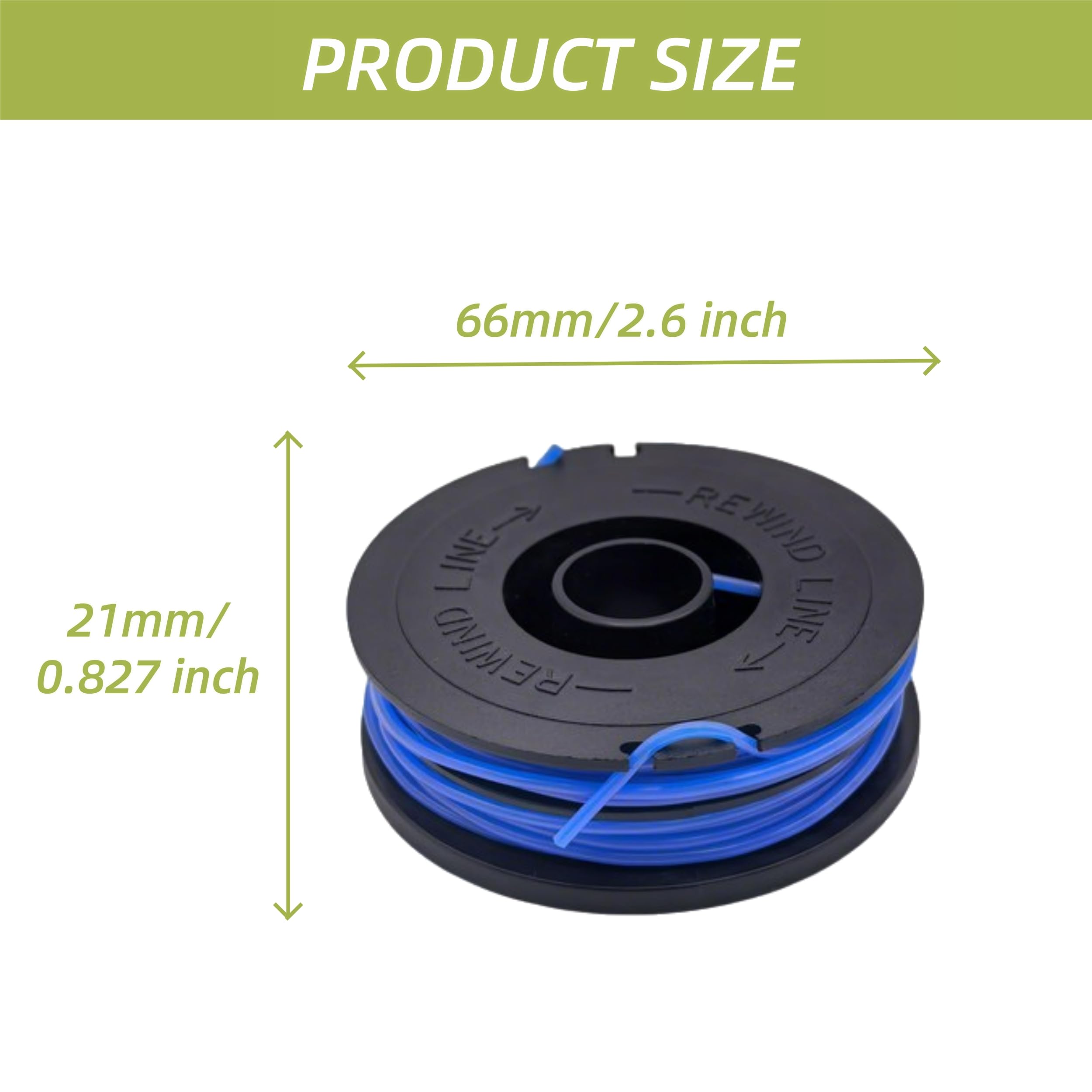 SopimusZ 6 Pack Replacement Strimmer Spools Compatible with Spear & Jackson GT450 GT600 S4528ET S6030ET,Trimmer Line with 2 Spool Caps-Fits N1F-GT-280/450-D,RTX500 - Image 2
