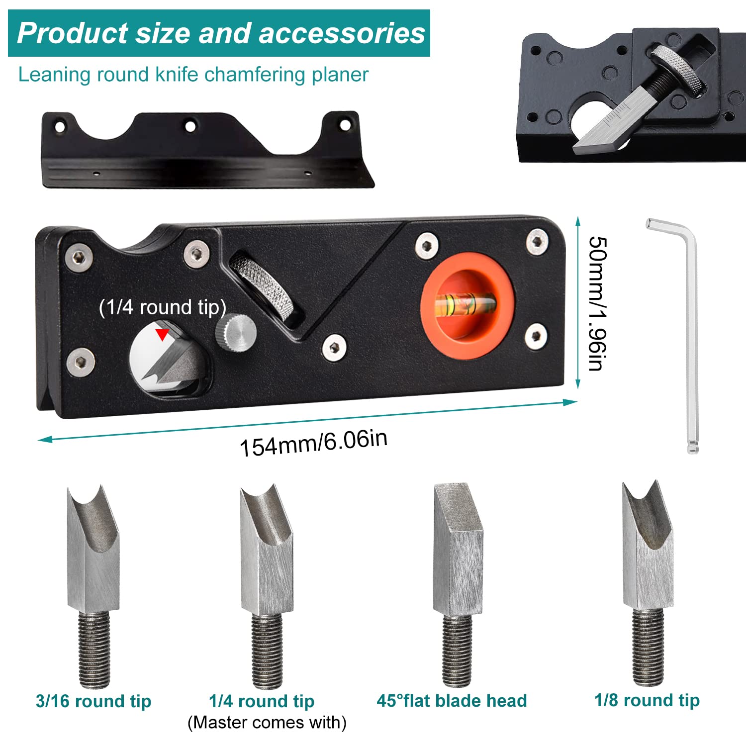 7 Pcs Rabot a Chanfreiner Manuel Suite, Woodworking Edge Corner Raboteuse, Biseau à 45 Degrés Rabot Dangle, pour Travail du Bois, Coupe Rapide du Bois