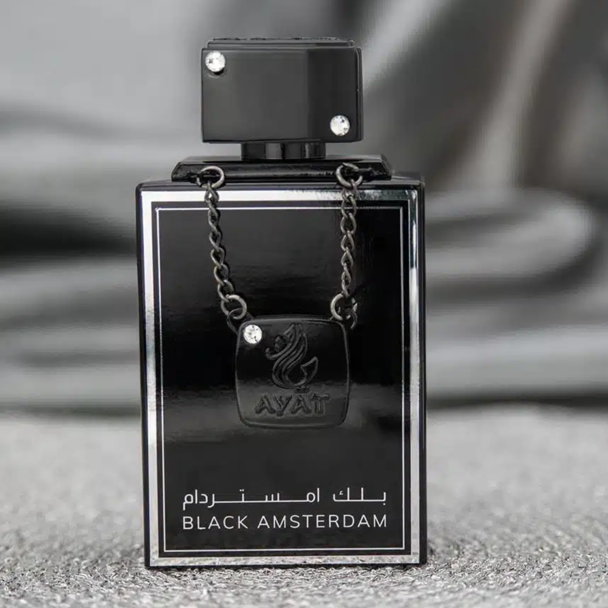 Ayat Perfumes Eau de Parfum Diamond Series 100 ml Parfum für Herren – Duft Dubai – hergestellt in den Vereinigten Arabischen Emiraten – ein sinnlicher orientalischer Duft (BLACK AMSTERDAM)