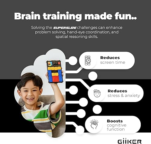 Miniatura 4 de GiiKER Super Slide - Rompecabezas original de más de 500 desafíos, juguetes para niños, juegos de viaje, regalos de cumpleaños, rellenos de cesta de