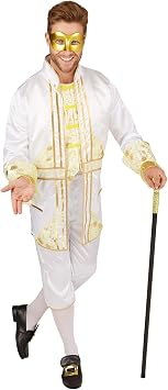 dressforfun tectake Men's Baroque Emperor Costume Extravagant Carnival Costume for Men Includes Chic Knee Socks L No. 301396