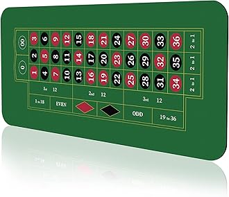 YUZPKRSI 70" x 35" Roulette Casino Mat, Roll-up Poker Mat for Table with Carrying Bag, Professional Poker Table Mat Layout, Non-Slip Rubber Poker Table Top Cover for Parties, Poker Game Night