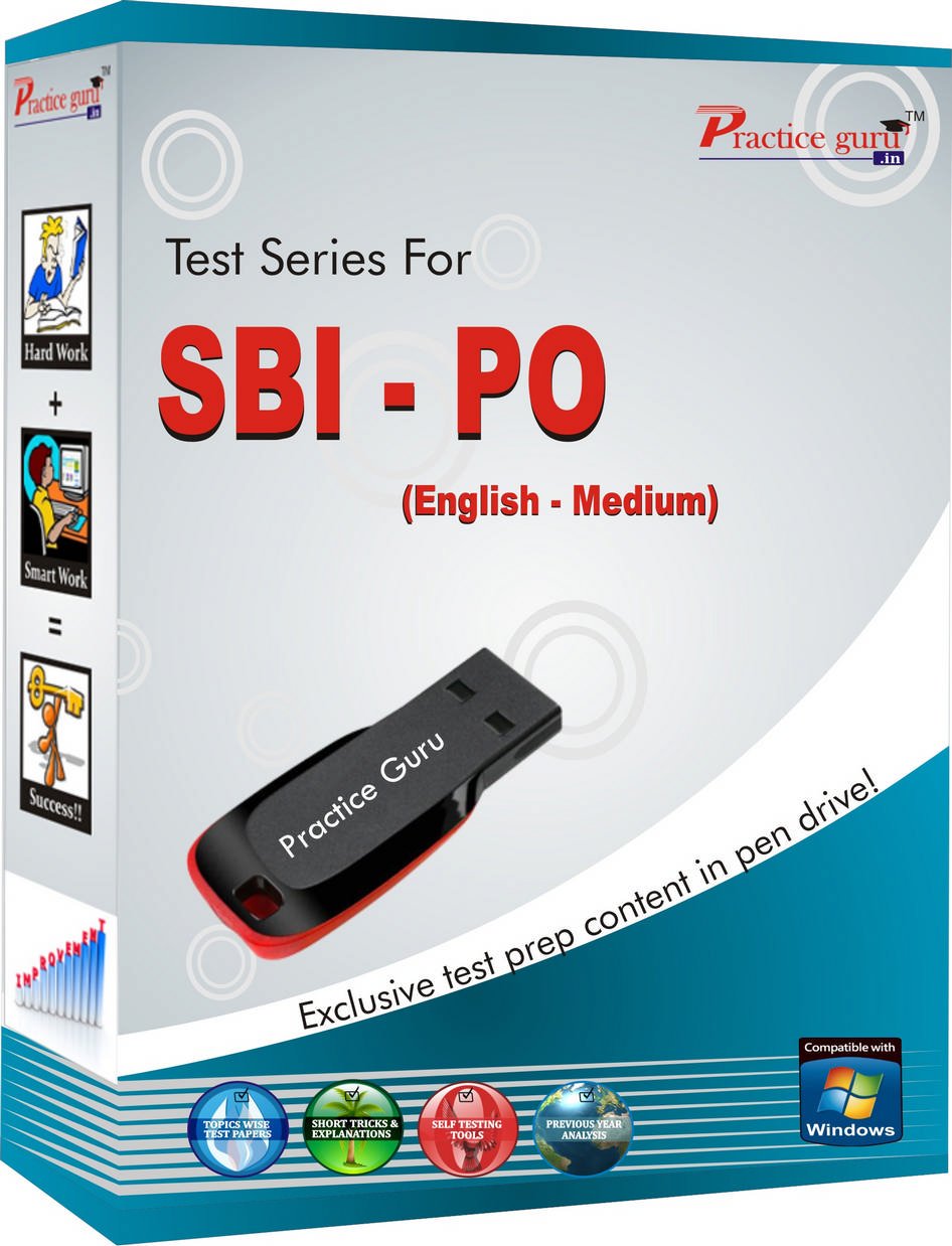 150 Offline Practice Test Papers for SBI PO (Medium: English, Pen Drive) [USB Memory Stick]