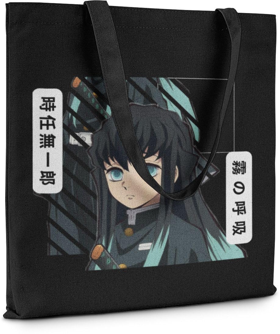 Black Large Canvas Tote Bag for Women And Men, Zipper Handbags for Shopping, Office & travel tote bag with Graphic Print-image-25