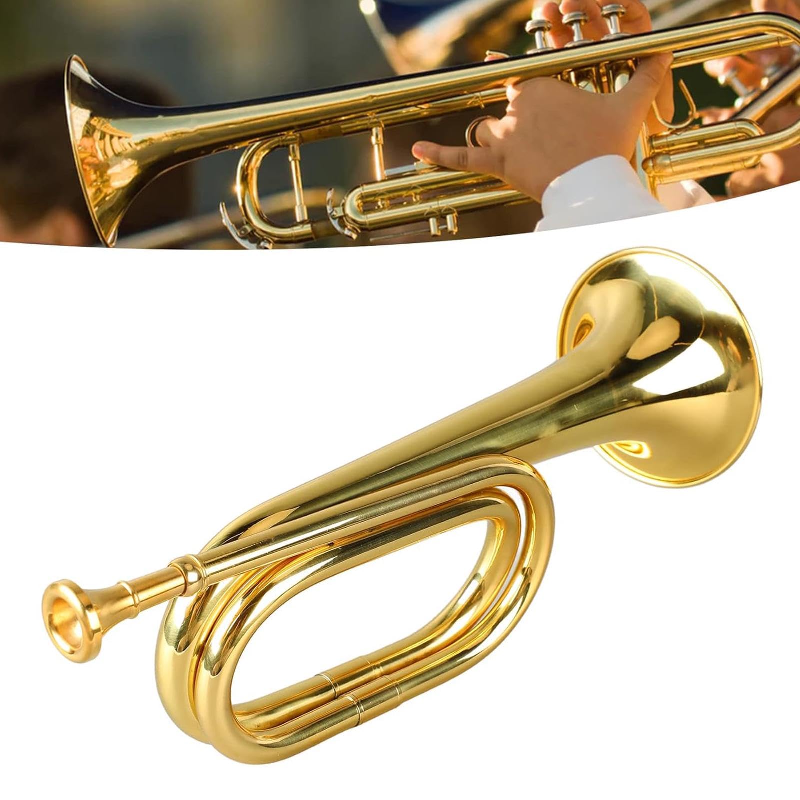MagiDeal Trompette, de marche, instrument de musique facile à jouer, instrument professionnel en alliage de laiton pour enfants, musiciens et